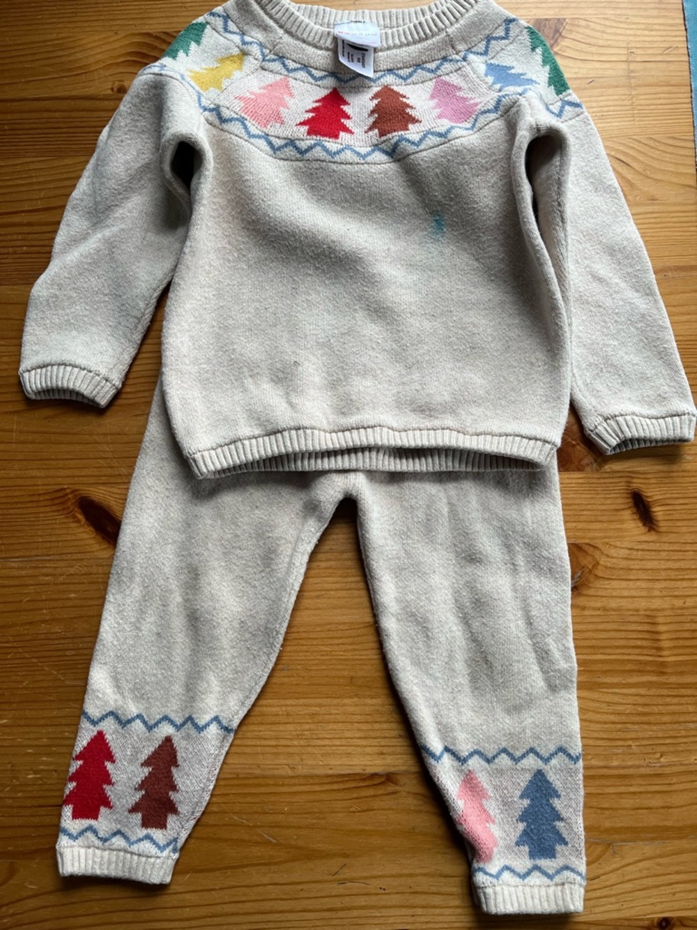 Hanna Andersson holiday sweater and leggings set 18-24 months